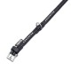 Collier noir imitation cuir pour chien avec strass  