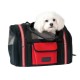 sac de transport pour chien rouge et noir
