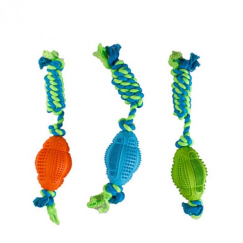 Jouet en corde avec ballon 38 cm pour chien