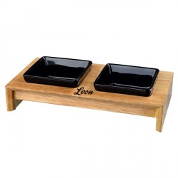 Set écuelles de luxe pour chien personnalisé