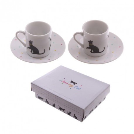 Set de tasse expresso chat