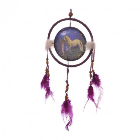 Attrape rêves fantaisie Licorne et jardin