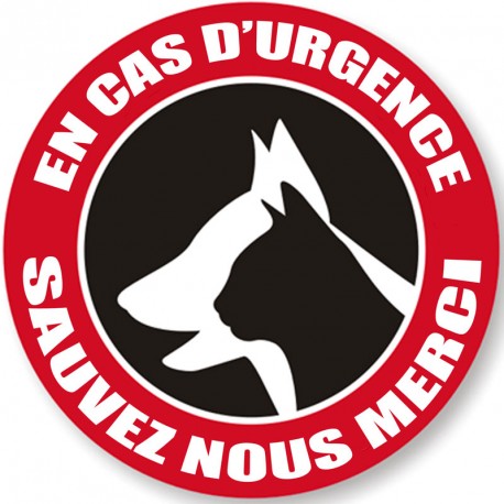 Auto-collant Secours chien et chat