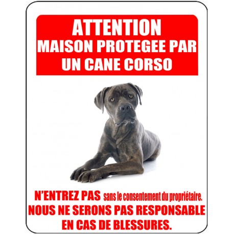 Stickers Attention Cane Corso