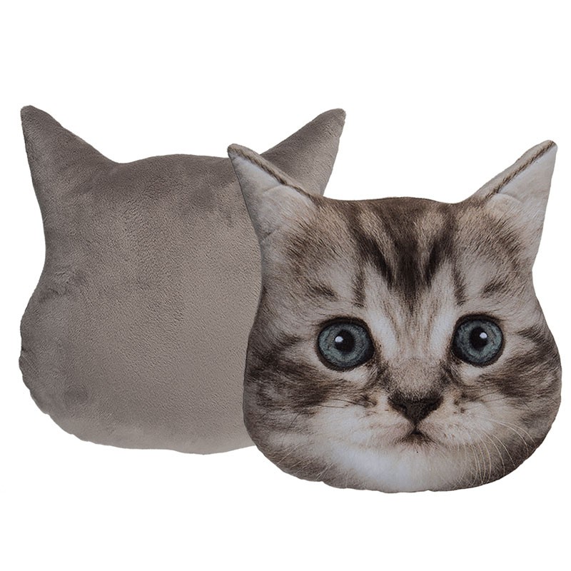 Coussin Deco En Forme De Tete De Chat
