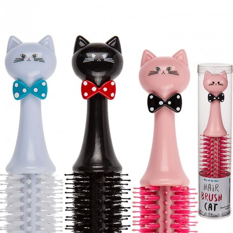 Brosse à cheveux en forme de chat