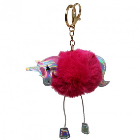Porte clef Licorne Pompon