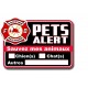 Plaque Pet Alert adhésive