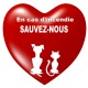 Autocollant Pet Alert Coeur