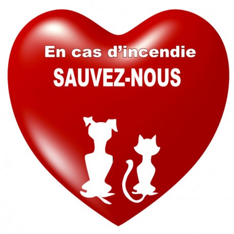 Autocollant Pet Alert Coeur