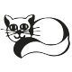 Stickers déco chat