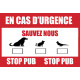 Stickers Stop Pub PET ALERT