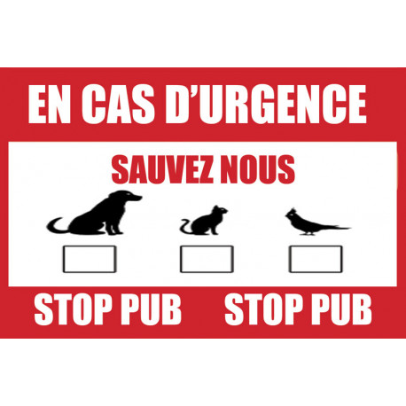 Stickers Stop Pub PET ALERT