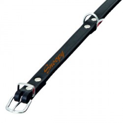 Collier cuir Rondo noir