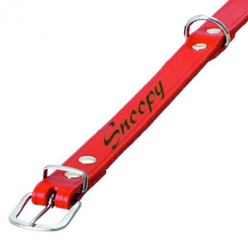 Collier cuir Rondo Rouge