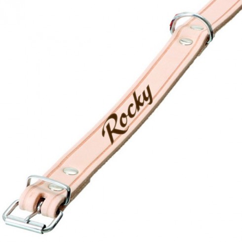 Collier cuir Rondo clair