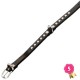 Collier cuir noir avec rivets