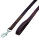 Laisse en cuir marron cousue