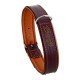 Collier en cuir marron doublé XL