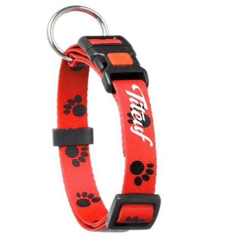 Collier Art Joy rouge motif pattes