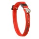 Collier chat cuir rouge avec strass