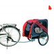Remorque à vélo pour chien personnalisé rouge
