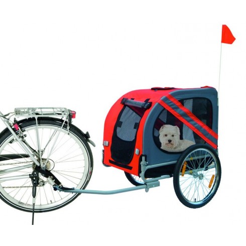Remorque à vélo pour chien personnalisé rouge