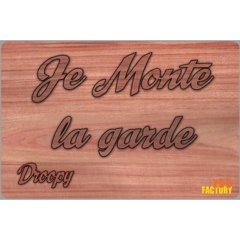 Plaque de rue chien personnalisé bois