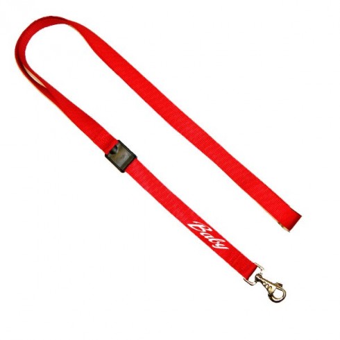 Laisse d'education chien personnalisée ROUGE