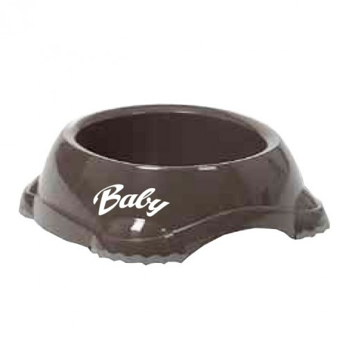 Ecuelle pour chien anti-derapantes personnalisée Marron