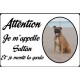 Plaque de rue personnalisée chien