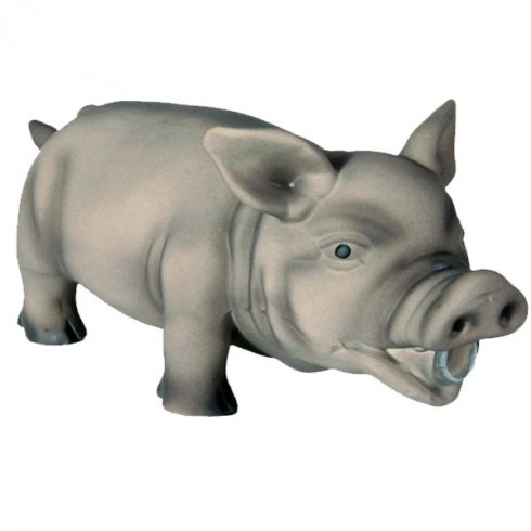 Cochon gris en latex pour chien