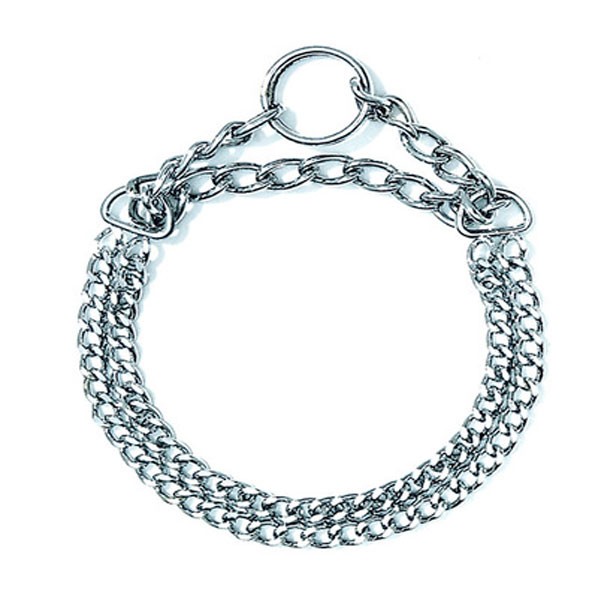 Collier Chaîne Pour Chien – Plaqué Chromé – Argent – Fer – Neuf