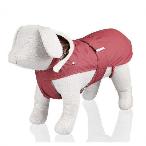 Manteau pour chien rouge et blanc