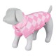 Pull over rose à carreaux rose pour chienne