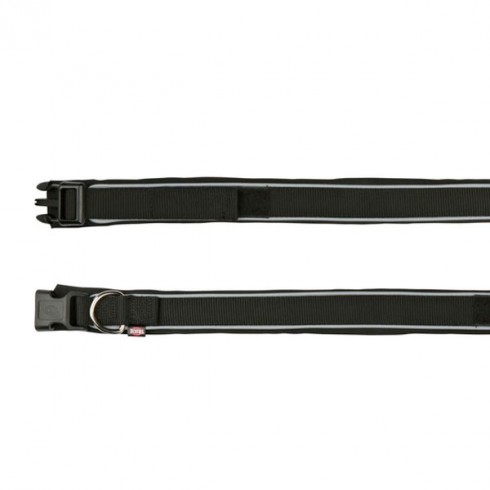 Collier noir pour chien avec doublure néoprène