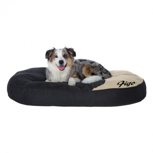 Coussin chien personnalisé aspect Suédine